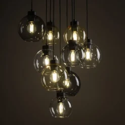 Lampa wisząca CUBUS czarna 9xE27 * TK Lighting
