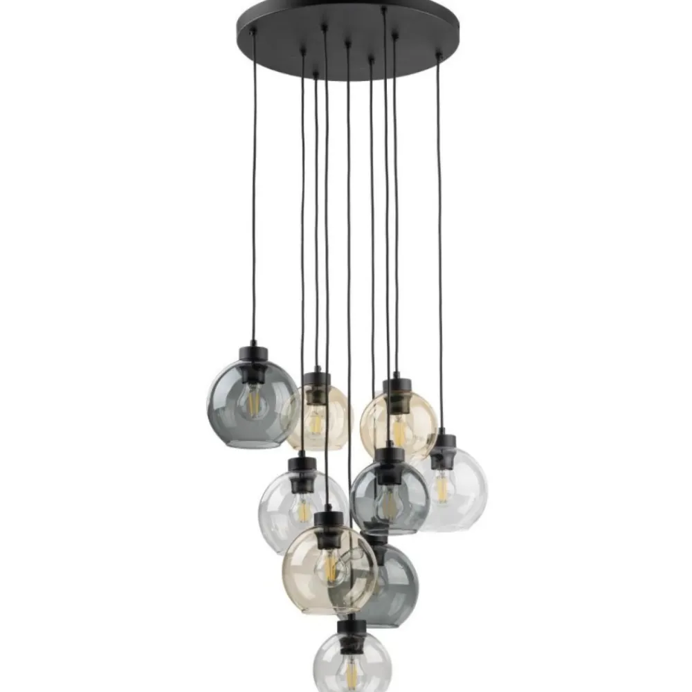 Lampa wisząca CUBUS czarna 9xE27 * TK Lighting