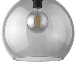 Lampa Wisząca CUBUS Czarny Grafitowy Szklany Klosz 1xE27 30cm * TK Lighting New