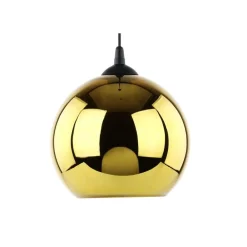 Lampa Wisząca CUBUS Czarny Złoty 1xE27 25cm * TK Lighting Discount