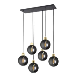 Lampa Wisząca CYKLOP Czarny Złoty 6xE27 * TK Lighting New