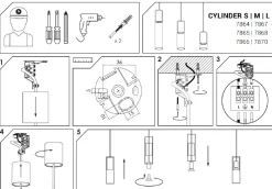 Lampa Wisząca CYLINDER L Czarny Transparentny Szklany Klosz 1xGU10 * Nowodvorski Online