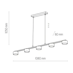 Lampa Wisząca DALLAS Czarny 5xGX53 * TK Lighting Sale