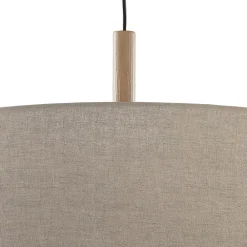 Lampa Wisząca DEVA Brązowy Beżowy Abażur 1xE27 50cm * TK Lighting Best