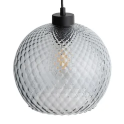 Lampa wisząca DEVON czarna klosz grafit 1xE27 25 cm * TK Lighting Discount