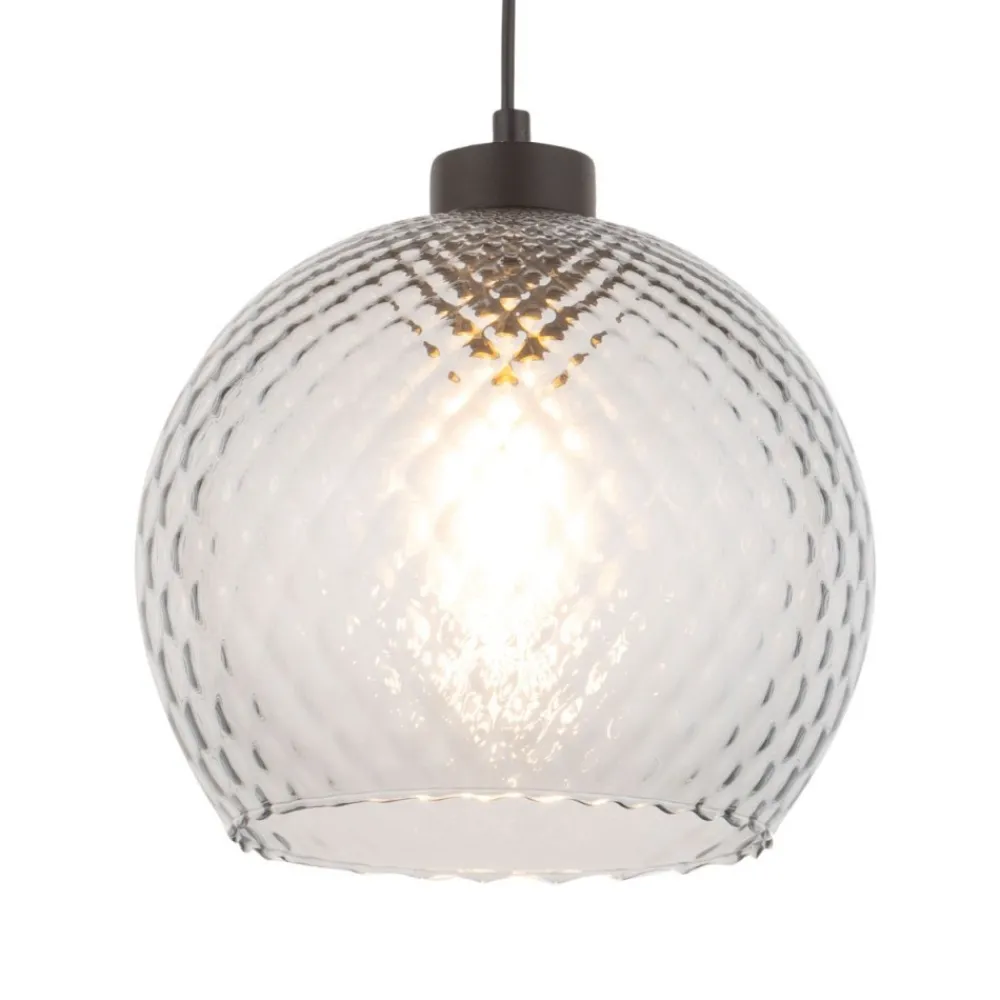 Lampa wisząca DEVON czarna klosz grafit 1xE27 25 cm * TK Lighting Discount