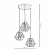 Lampa Wisząca DIAMOND Biały Koło Metalowe Klosze 3xE27 * TK Lighting Sale
