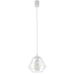 Lampa Wisząca DIAMOND Biały Metalowy Klosz 1xE27 22cm * TK Lighting Hot
