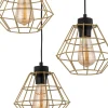 Lampa wisząca DIAMOND czarna złota 3xE27 * TK Lighting Discount