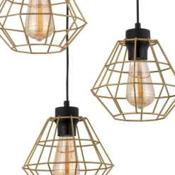 Lampa wisząca DIAMOND czarna złota 3xE27 * TK Lighting Discount