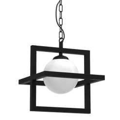 Lampa Wisząca DIEGO Czarny Szklany Klosz 1xE14 * Eko-light Outlet