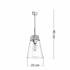 Lampa Wisząca DOMINO Czarny Bursztynowy Szklany Klosz 1xE27 23 cm * Jupiter