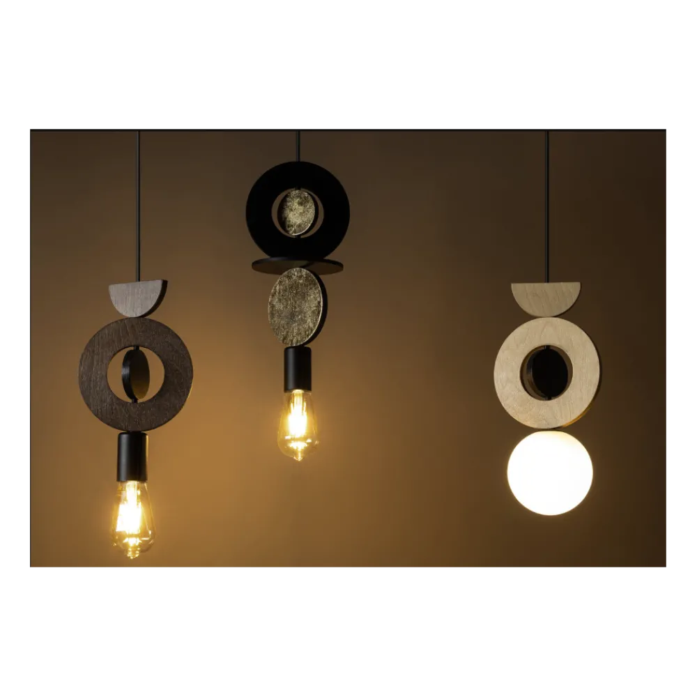 Lampa Wisząca DROPS WOOD E Czarny Brązowy 1xE27 * Nowodvorski