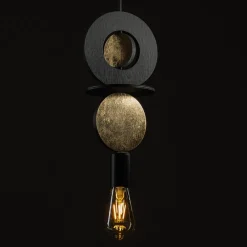 Lampa Wisząca DROPS WOOD E Czarny Brązowy 1xE27 * Nowodvorski