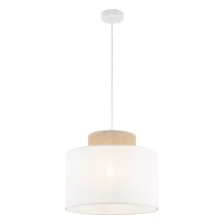 Lampa wisząca DUO biała juta 1xE27 * TK Lighting New