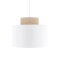 Lampa wisząca DUO biała juta 1xE27 * TK Lighting New