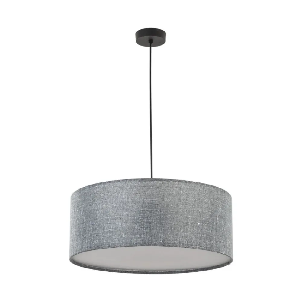 Lampa wisząca EARTH czarna abażur grafitowy 3xE27 * TK Lighting New