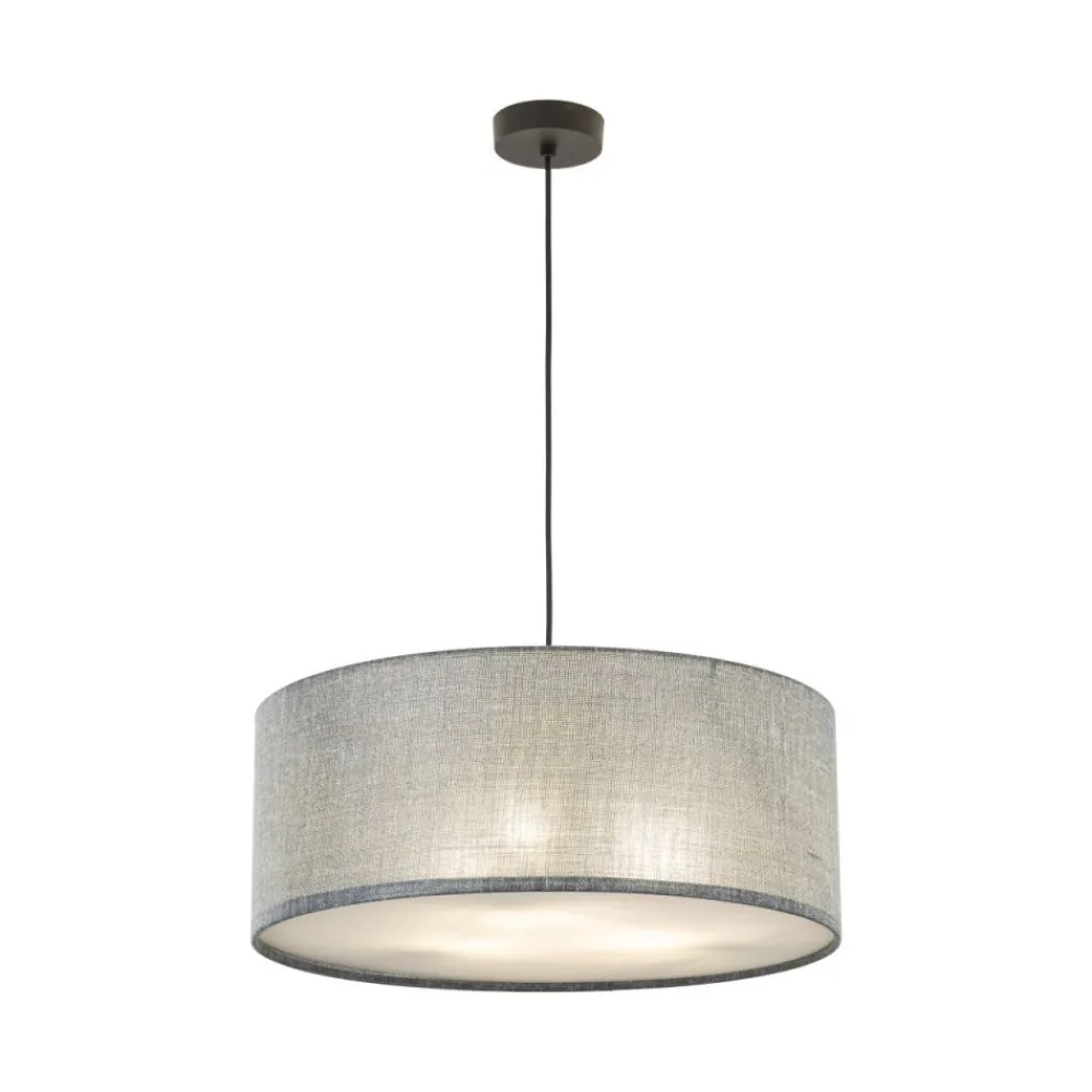 Lampa wisząca EARTH czarna abażur grafitowy 3xE27 * TK Lighting New