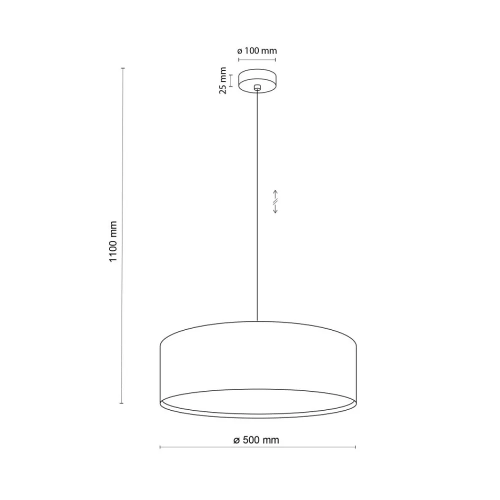 Lampa wisząca EARTH czarna abażur grafitowy 3xE27 * TK Lighting New