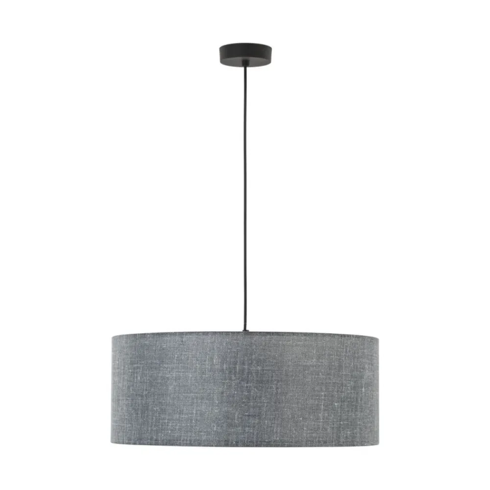 Lampa wisząca EARTH czarna abażur grafitowy 3xE27 * TK Lighting New