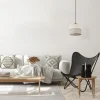 Lampa Wisząca ECO Beżowy Szary Abażur 1xE27 20cm * TK Lighting Discount