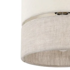 Lampa Wisząca ECO Beżowy Szary Abażur 1xE27 20cm * TK Lighting Discount