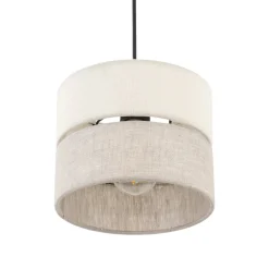 Lampa Wisząca ECO Beżowy Szary Abażur 1xE27 20cm * TK Lighting Discount
