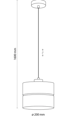 Lampa Wisząca ECO Beżowy Szary Abażur 1xE27 20cm * TK Lighting Discount