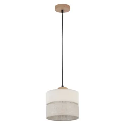 Lampa Wisząca ECO Beżowy Szary Abażur 1xE27 20cm * TK Lighting Discount
