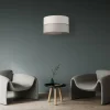 Lampa Wisząca ECO Beżowy Szary Abażur 1xE27 38cm * TK Lighting Hot