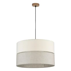 Lampa Wisząca ECO Szary Beżowy Abażur 3xE27 50cm * TK Lighting Online
