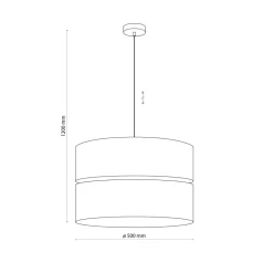 Lampa Wisząca ECO Szary Beżowy Abażur 3xE27 50cm * TK Lighting Online
