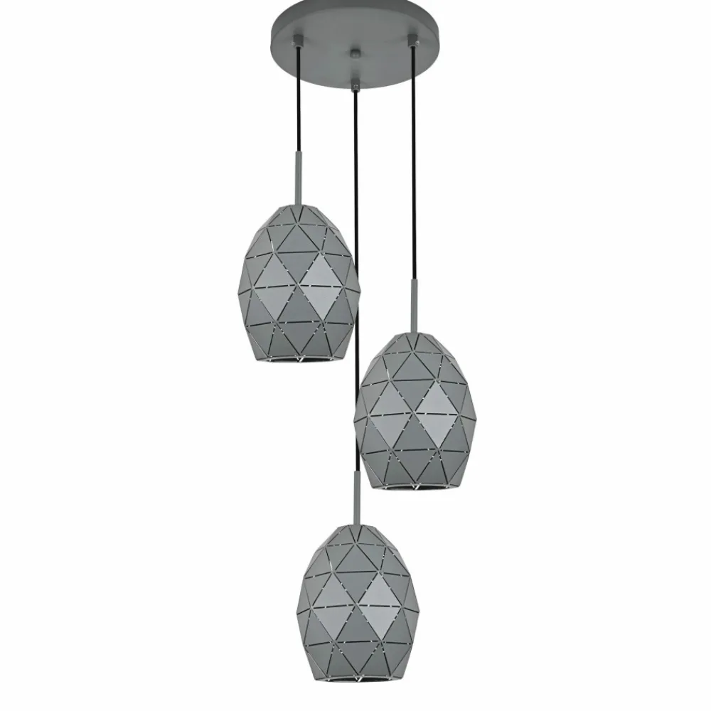 Lampa wisząca EGANA grafitowa 3xE27 * TK Lighting New