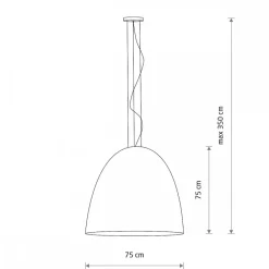 Lampa Wisząca EGG Czarny Złoty Metalowy Klosz 1xE27 75cm * Nowodvorski Clearance