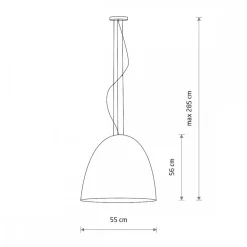 Lampa Wisząca EGG Czarny Złoty Metalowy Klosz 1xE27 55cm * Nowodvorski Hot