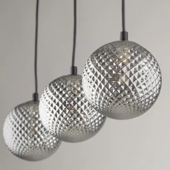 Lampa Wisząca ELENA Czarny Szklane Klosze 3xG9 * TK Lighting New