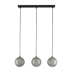 Lampa Wisząca ELENA Czarny Szklane Klosze 3xG9 * TK Lighting New