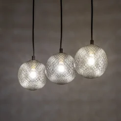 Lampa Wisząca ELENA Czarny Szklane Klosze 3xG9 * TK Lighting New