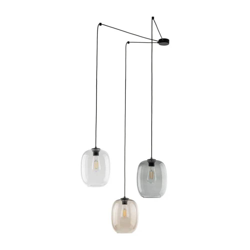 Lampa Wisząca ELIO Mix Szklane Klosze 3xE27 150cm * TK Lighting Clearance