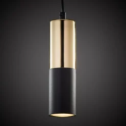 Lampa Wisząca ELIT Czarny Złoty 1xGU10 * TK Lighting