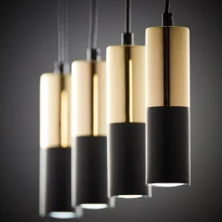 Lampa Wisząca ELIT Czarny Złoty 4xGU10 * TK Lighting New