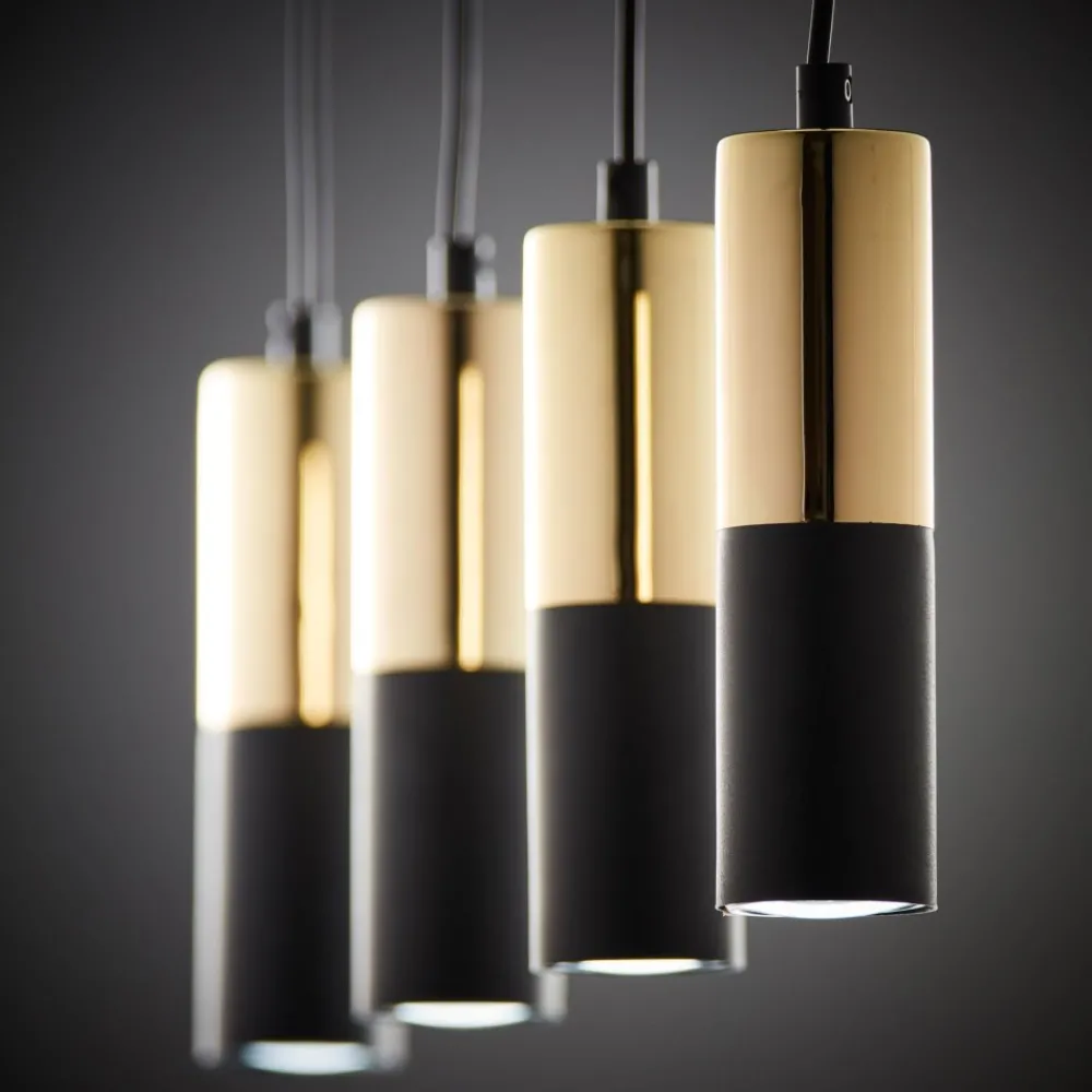 Lampa Wisząca ELIT Czarny Złoty 4xGU10 * TK Lighting New