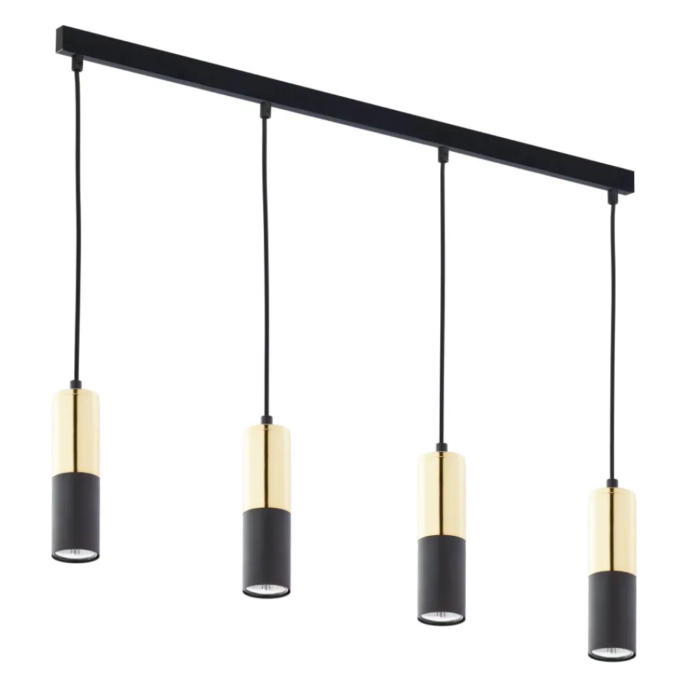Lampa Wisząca ELIT Czarny Złoty 4xGU10 * TK Lighting New