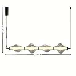 Lampa wisząca ELVA czarna 1xLED 30W 3000K * TK Lighting Clearance