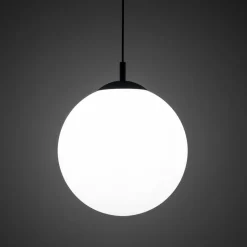 Lampa Wisząca ESME Biały Szklany Klosz 1xE27 35 cm * TK Lighting Best