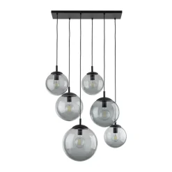 Lampa Wisząca ESME Grafitowy Szklane Klosze 6xE27 77cm * TK Lighting Sale