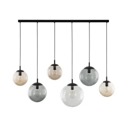 Lampa Wisząca ESME Mix Szklane Klosze 6xE27 130cm * TK Lighting Outlet