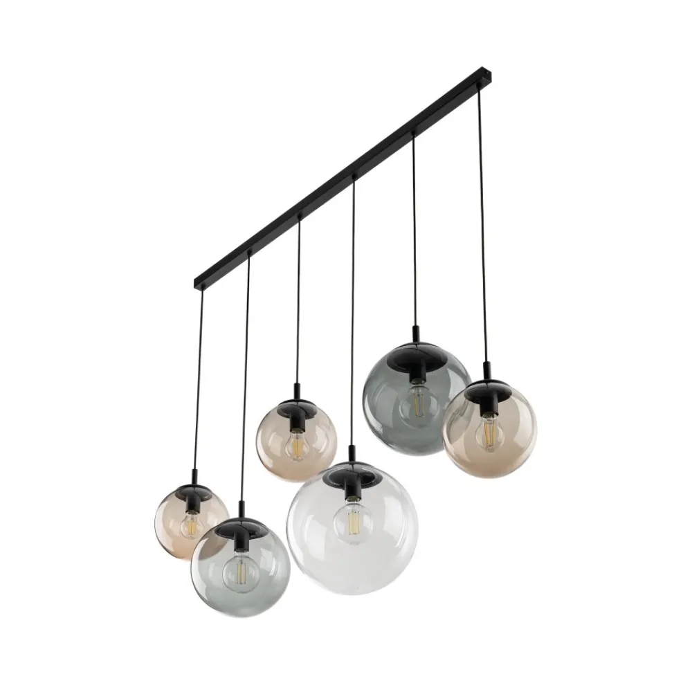 Lampa Wisząca ESME Mix Szklane Klosze 6xE27 130cm * TK Lighting Outlet