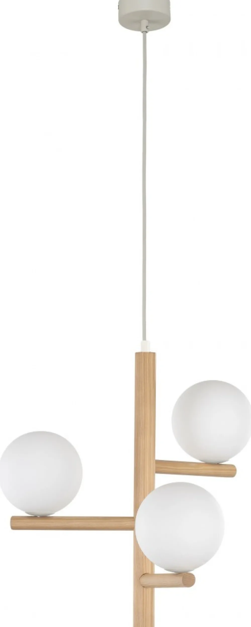 Lampa Wisząca ESTERA Brązowy Biały Szklane Klosze 3xG9 * TK Lighting Outlet