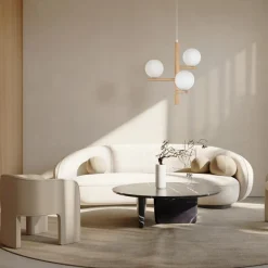 Lampa Wisząca ESTERA Brązowy Biały Szklane Klosze 3xG9 * TK Lighting Outlet